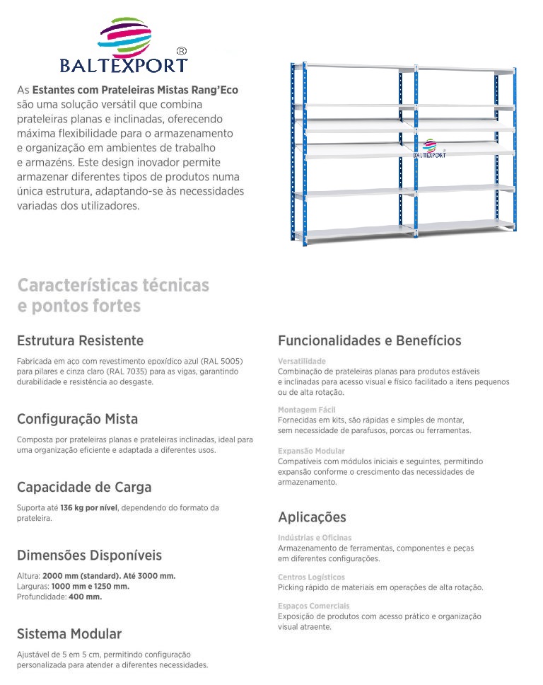 06_Estantes com Prateleiras Mistas Prateleiras Modulares para Vinhos Baltexpor