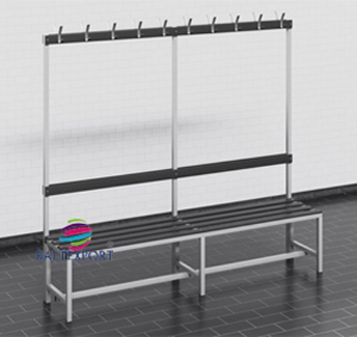 Banco Balneario Aluminio Com Cabides Aluminio