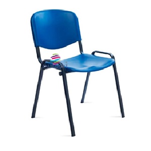 Cadeira Estrutura Metalica Encosto e Assento em Polipropileno cor Azul