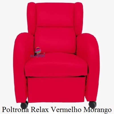 Cadeirao Poltrona Relax Vermelho Morango 08