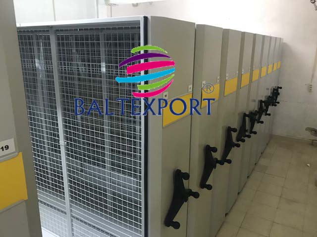Estantes Rolantes Sistema de estantes móveis compactas metálicas_04