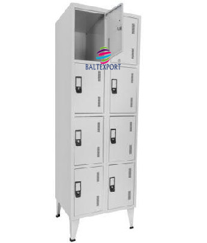Vestiario duplo 8 cacifos 1900x800x500mm Cinza Aberto