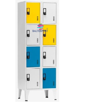 Vestiario duplo 8 cacifos 1900x800x500mm Cinza Cores