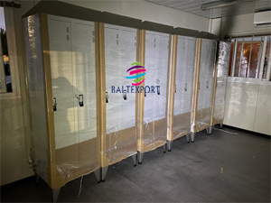 Vestiario duplo com 2 cacifos portas cor cinza 1900x600x500